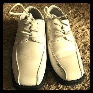 Boys white dress shoes